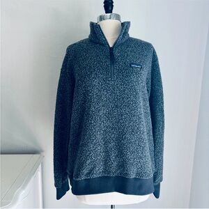 Patagonia Womens Woolyester 1/4 Zip Fleece Pullover.  Forge Grey Sz L